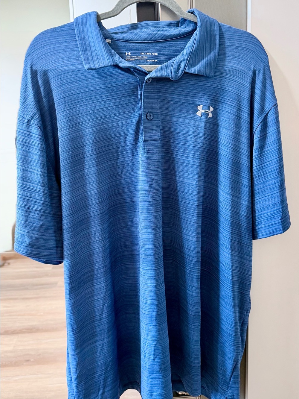 Under Armour Men's Blue Heather Performance Polo